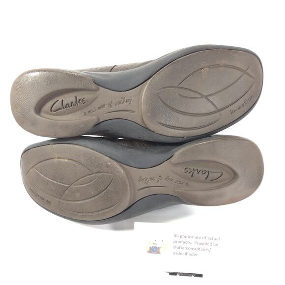 Clarks Leather Casual Slip On Mary Jane Womens Size 9 26068773 Brown - Picture 9 of 9